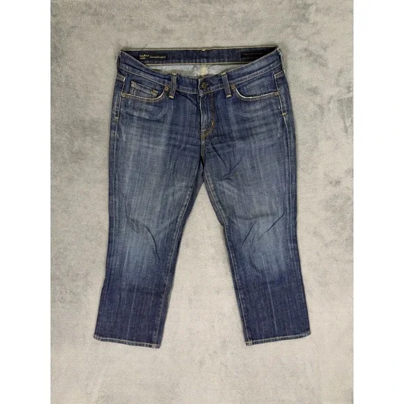 Citizens of Humanity Jeans Womens 29 Blue Kelly #063 Low Waist Cropped Stretch - Picture 1 of 11